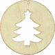 Lianos Weihnachtshänger Kugel Ornament Holz Braun