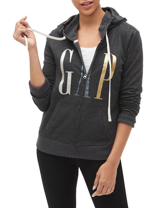 Women's Sweatshirt Jacket Hooded Navy Blue