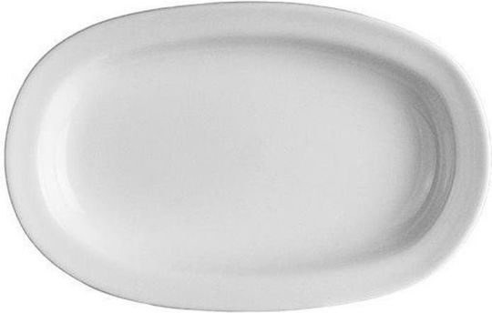 Lukanda Servierplatte Oval aus Porzellan White 21x21cm 6Stück
