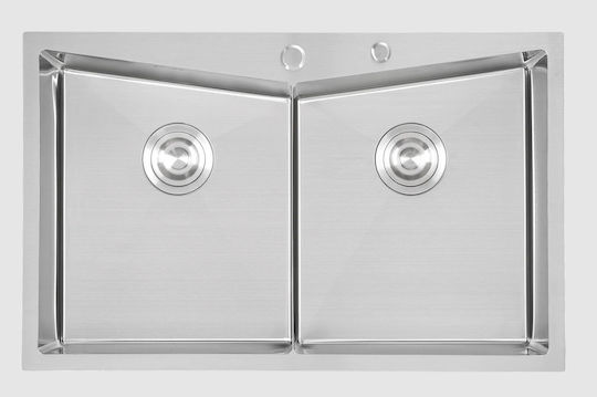 Hydra WS 68-034 Кухненска Мивка Drop-In Inox Гладко (Сатенено Покритие) 80x50см Сребрист Hydra WS 68-034 Кухненска Мивка Drop-In Inox Гладко (Сатенено Покритие) 80x50см Сребрист