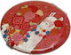 Graffiti Makeup Mirror Purse Llama Love Red