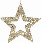 Eurolamp Fabric Christmas Decorative Floor Star 44x25x45εκ. Gold 600-40924