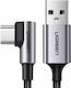 Ugreen Angle (90°) Braided USB 2.0 Cable USB-C Male - USB-A 18W Black 2m 50942