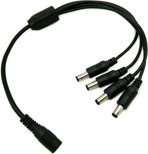 GloboStar Connector for LED Strips Female to 4x Male Connector 5.5*2.1 77552