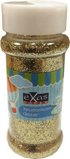 Exas Paper Χρυσόσκονη Glitter Χρυσή σε Αλατιέρα 60gr
