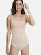 Fără mâneci Beige Tricou pentru femei W2202-19