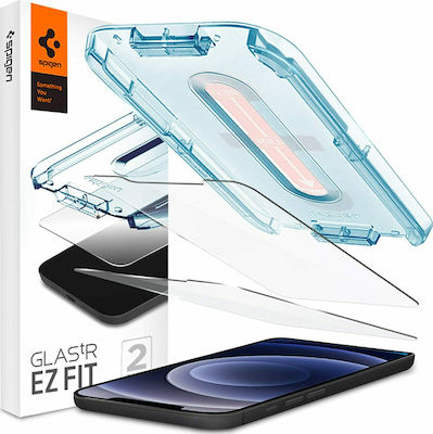 Spigen EZ Fit GLAS.tR Slim 2.5D Tempered Glass 2τμχ (iPhone 12 / 12 Pro)