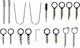 vidaXL Removal Tool 20pcs for VW Car Audio System Removal Set