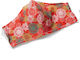 Eco Chic Face Cover Red Floral Xmas Mandalas 1τμχ