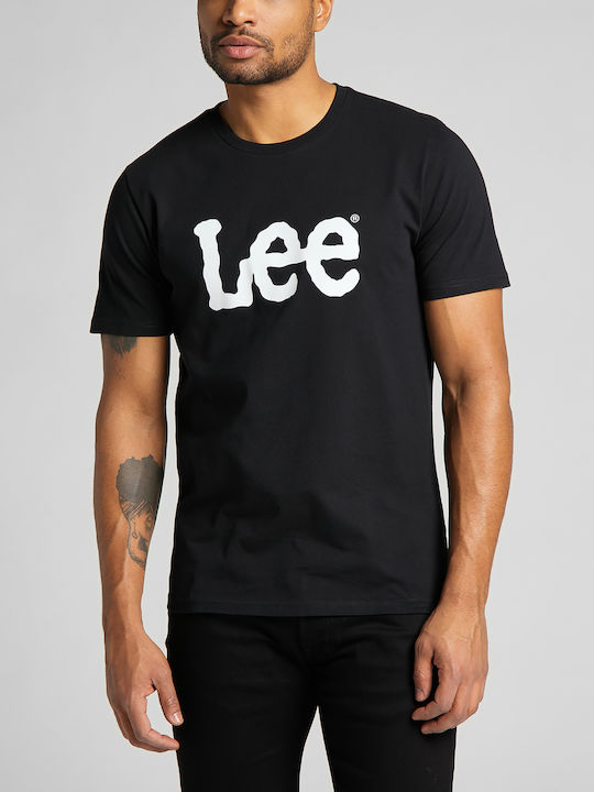 Lee Ανδρικό T-shirt Μαύρο με Λογότυπο