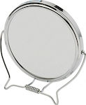 Sibel Double Sided Tabletop Makeup Mirror 11cm Silver