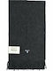 Plain Lambswool Men's Wool Scarf Gray