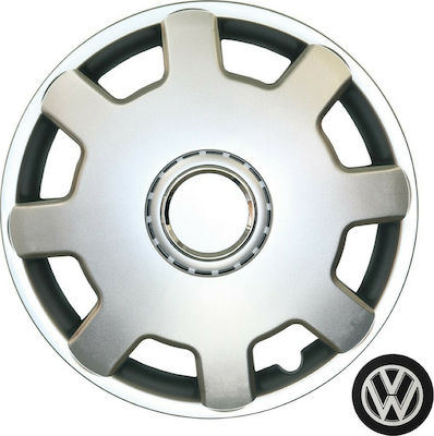 Croatia Cover Car Hubcap Set Volkswagen Polo N6 with VW Emblem 13" 4pcs Silver