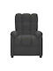 Massage Relax Armchair with Footstool Σκούρο Γκρι 74x99x102cm