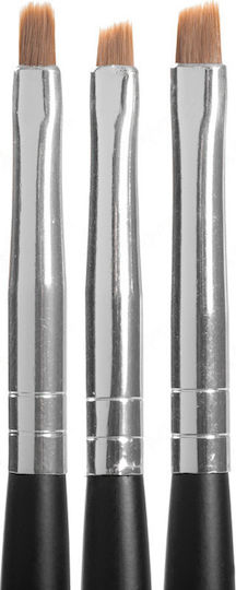 Magnetic Nail Design Brush Set For One Stroke Nail Art 3pcs Set Nail Brushes Nail Art / Gel