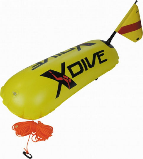 XDive Σημαδούρα Κατάδυσης PVC Διπλού Θαλάμου Κίτρινη