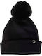 Heritage Ribbed Pom Pom Beanie Γυναικείος Σκούφος Πλεκτός σε Μαύρο χρώμα