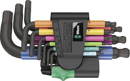 Wera Set 9 Allen Wrenches L 950/9 Hex-Plus Mulitcolour 2 5133164001