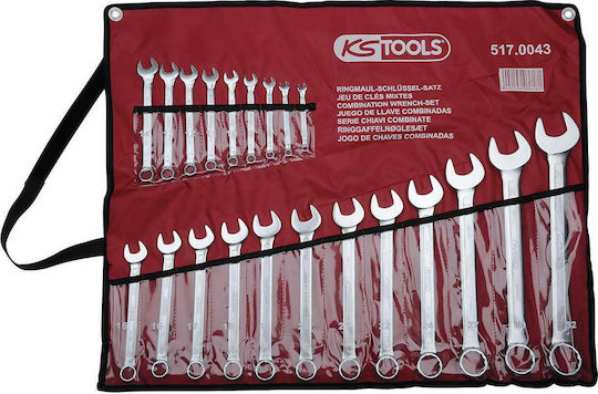 Ks Tools Σετ Γερμανοπολύγωνα με Mέγεθος από 6mm έως 32mm Ring Spanner-Set Angled 21τμχ