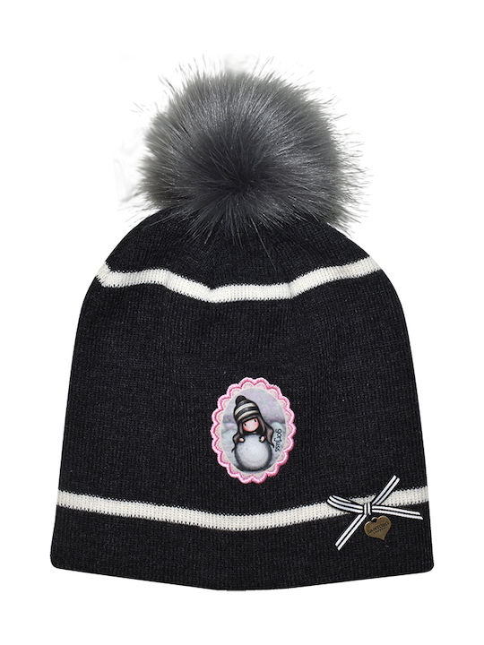 Snowgirl Kids Beanie Knitted Gray