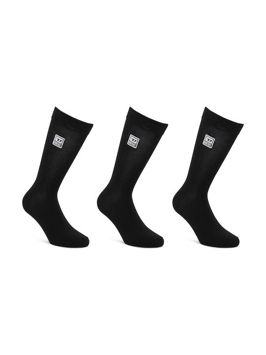 Diesel Men's Solid Color Socks Black 3Pack