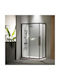 Devon Flow Corner Entry Καμπίνα Ντουζιέρας με Συρόμενη Πόρτα 100x80x195cm Clean Glass Black Matt