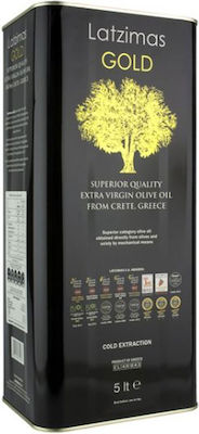 Λατζιμάς Exzellentes natives Olivenöl Gold mit Aroma Unverfälscht 5Es 1Stück