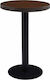 Round Table Kitchen Collapsible Wooden Dark Brown 50x50cm