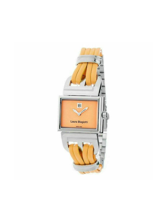 Laura Biagiotti Uhr mit Orange Lederarmband LB0046L-05