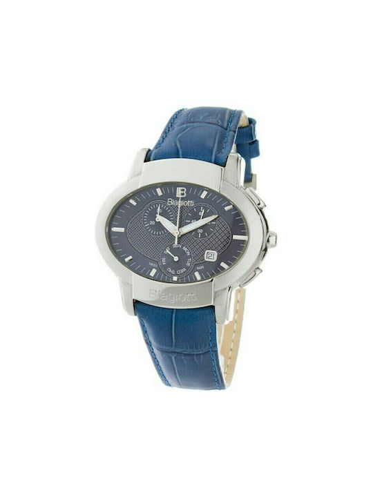 Laura Biagiotti Uhr Chronograph Batterie mit Blau Lederarmband LB0031M-02