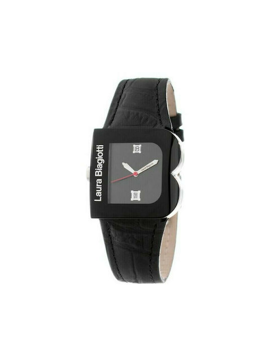 Laura Biagiotti Watch with Black Leather Strap LB0037L-01