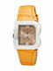 Laura Biagiotti Damen Uhr Chronograph mit Orange Lederarmband