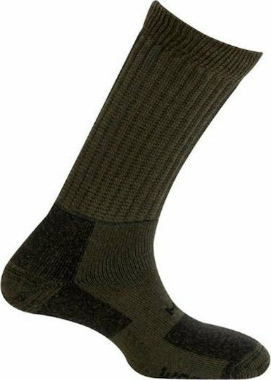 Mund Tesla Lang Isothermisch Jagdsocken Wolle in Khaki Farbe