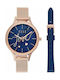 Elle Time & Jewelry Watch with Pink Gold Metal Bracelet