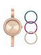 Elle Time & Jewelry Watch with Pink Gold Metal Bracelet ELL27004