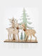 Eurolamp Christmas Wooden Figure Reindeer Green 21x21x5cm