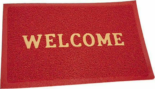 HOMie Pat Covoare De Intrare Covor Welcome Roșu 37x57cm 101318 Roșu HOMie Pat Covoare De Intrare Covor Welcome Roșu 37x57cm 101318 Roșu