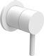 La Torre New Tech Built-In Mixer for Shower with 3 Exits White Matt