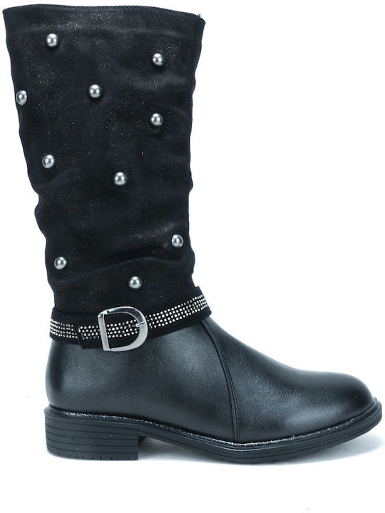 Kids Boots with Zipper Black