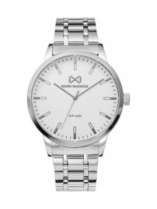 Mark Maddox Watch Battery with Silver Metal Bracelet HM7140-07