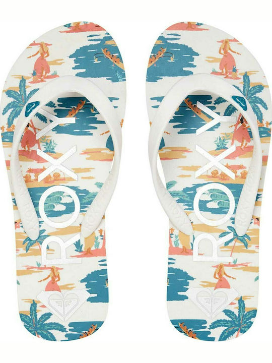 Roxy Șlapi pentru copii Flip Flops Albe Tahiti ...