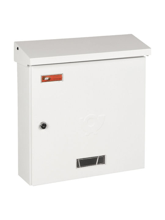 Viometal LTD Λονδίνο 9001 Outdoor Mailbox Metallic in White Color 38x10x36cm