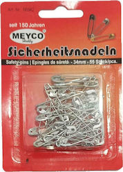 Meyco Sewing Safety Pins Ασημί 55τμχ