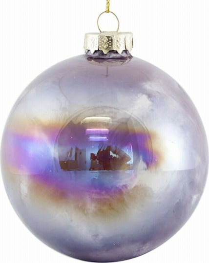 Ornament suspendat Glob De sticlă Violet 8buc Set 4buc