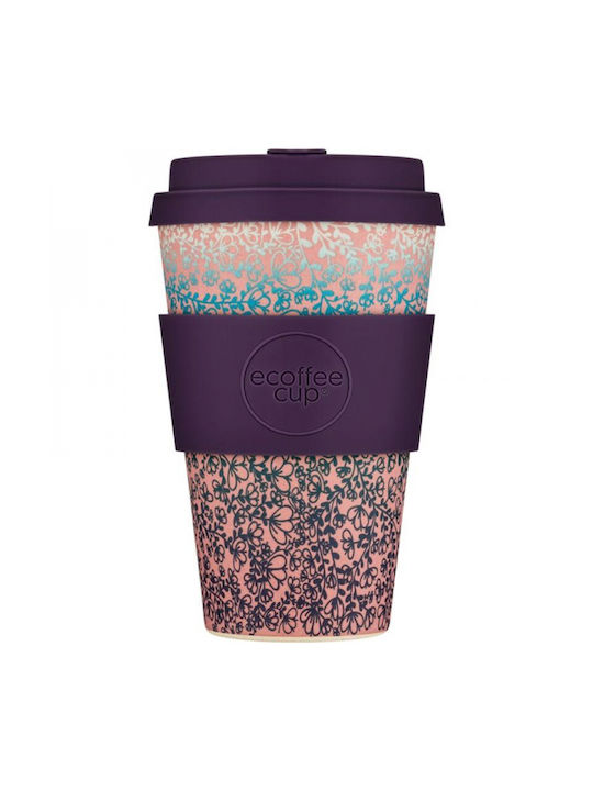 Ecoffee Cup Miscoso Secondo Bamboo Cup with Lid Purple 400ml