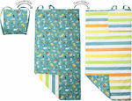 Flapjackkids Backpack Zoo Kids Beach Towel Green 145x71cm
