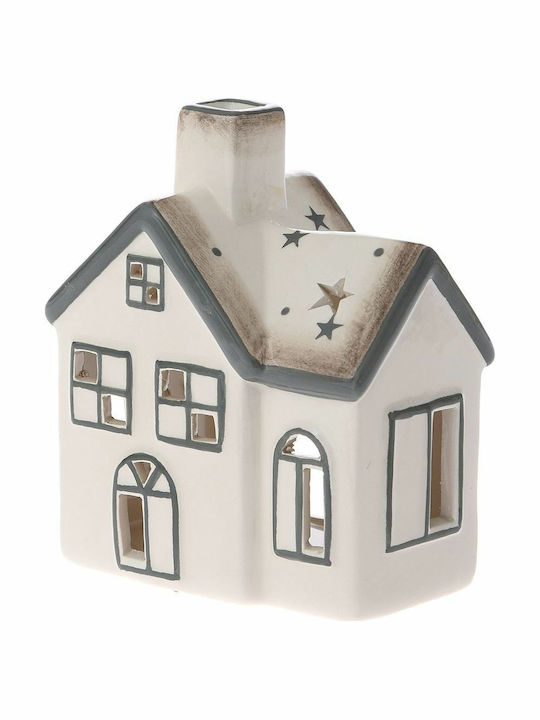Iliadis Christmas Candlestick White 12x10cm
