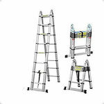 Telescopic Ladder Aluminum 12 of Steps with Maximum Height 3.8m