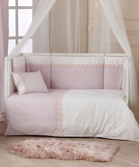 Kentia Set Cearceaf pentru Copii cu Făș de Perne Beauty Roz 100x140cm.
