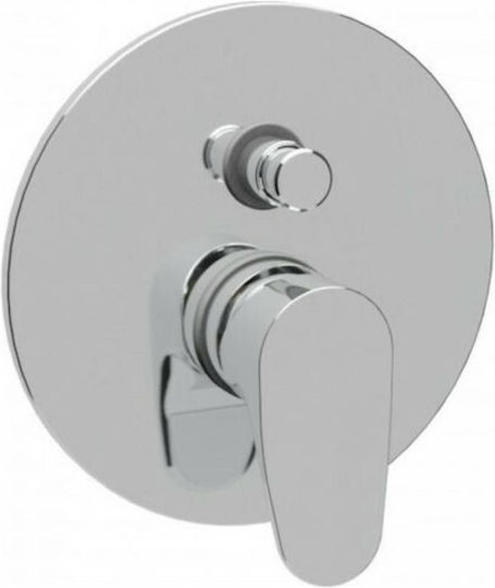 Teorema Tag Built-in Faucet Mixer for Shower 2 Exits Chrome